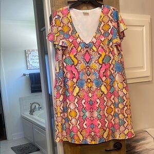 Colorful Snake Print Dress